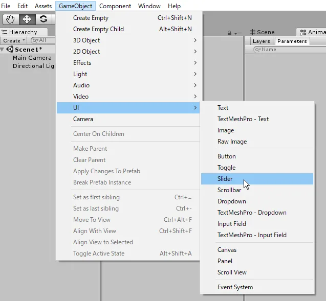 【Unity】Sliderの使い方とリアルタイムで値を取得する方法