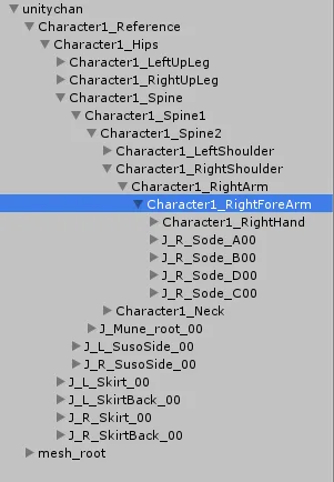 【Unity】配置したモデルの階層構造を削減する方法